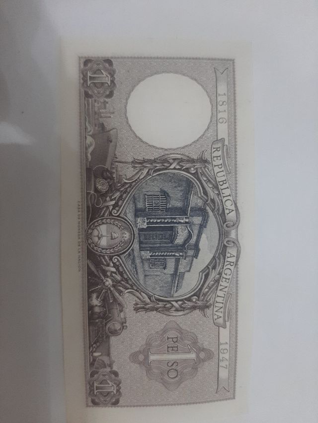Billete Un Peso. Argentina.