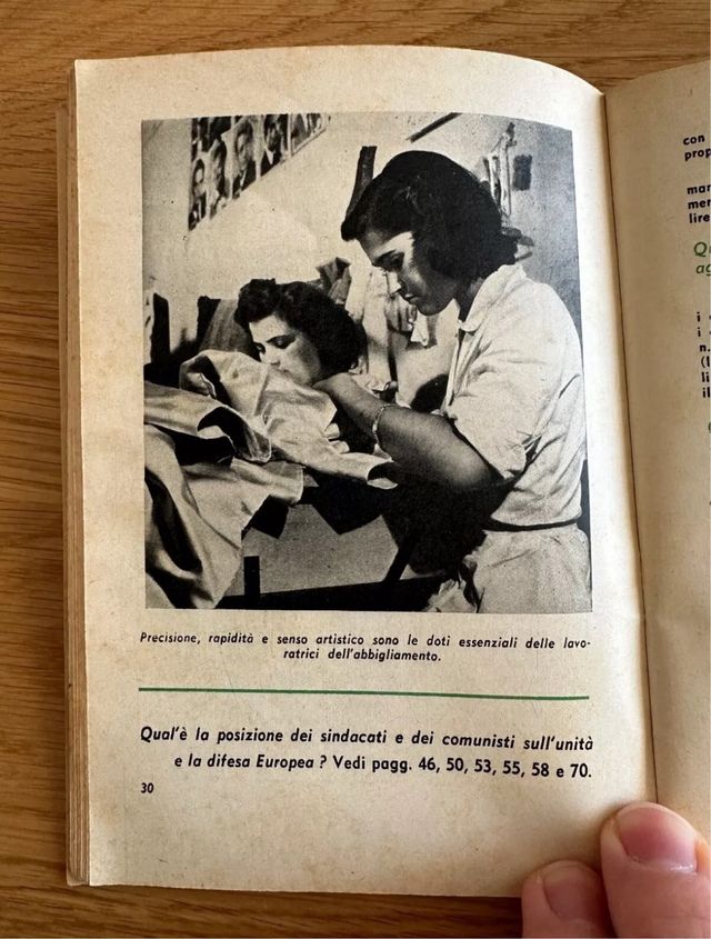 Manuale del lavoratore dell'abbigliamento 1953/54