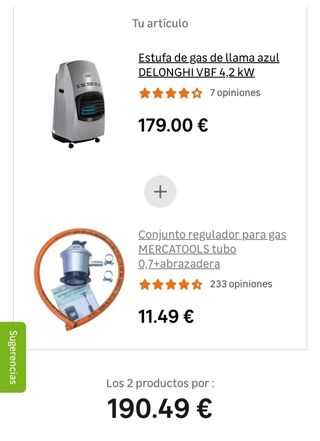 Estufa de gas Delonghi