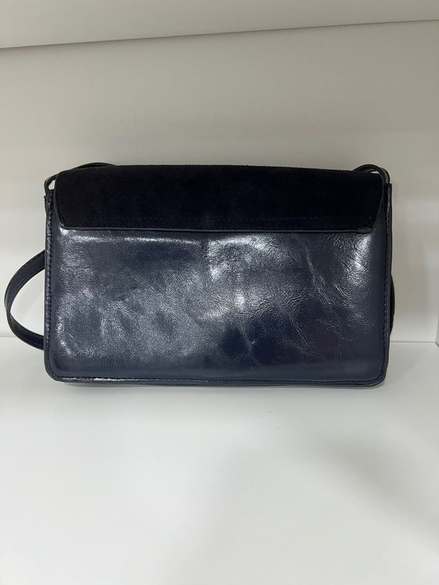 Bolso piel azul marino