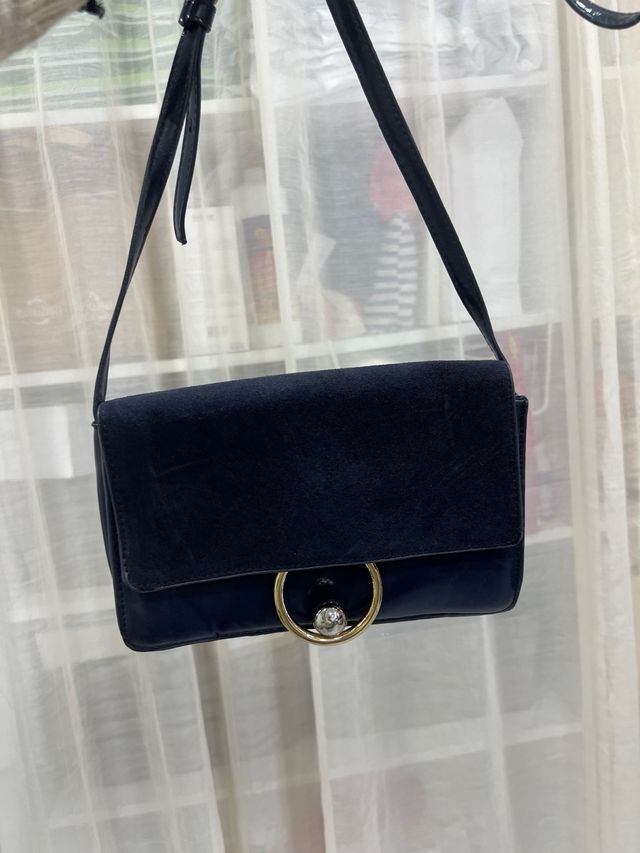 Bolso piel azul marino