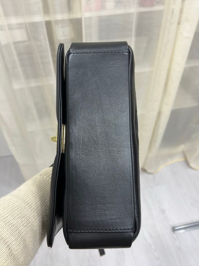 Bolso de piel italiana negro