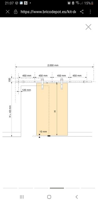 Kit de erraje puertas correderas nuevo
