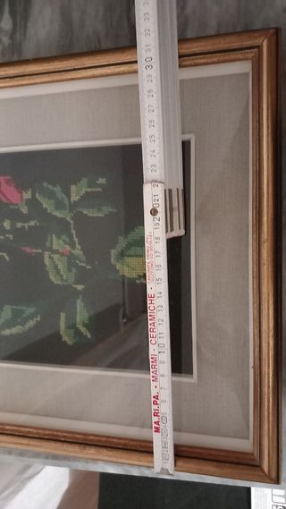 Quadro rosa mezzo punto