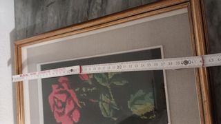Quadro rosa mezzo punto