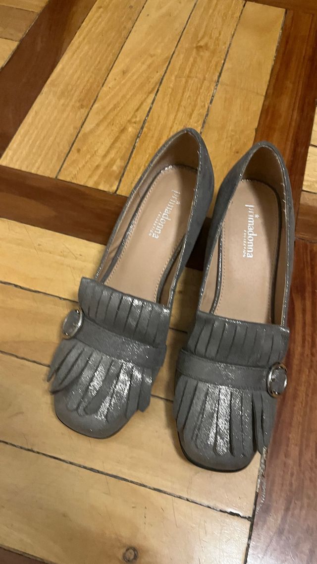 Zapatos de piel, gris, de Prima Donna
