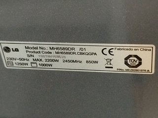 Microondas LG con Grill de 1250w