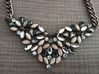 Gargantilla acero y piedras