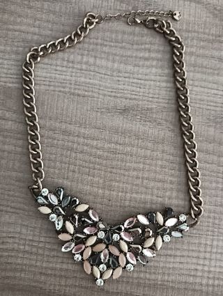 Gargantilla acero y piedras