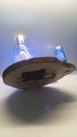 Bottiglie luminose arredo