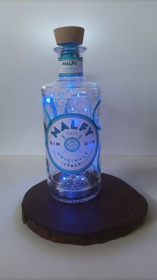 Bottiglie luminose arredo