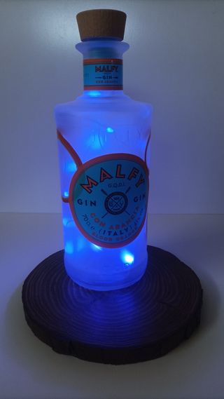 Bottiglie luminose arredo