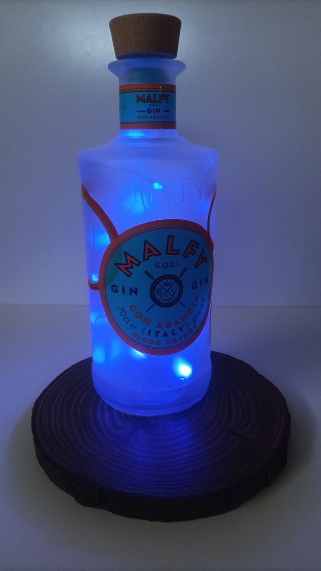 Bottiglie luminose arredo