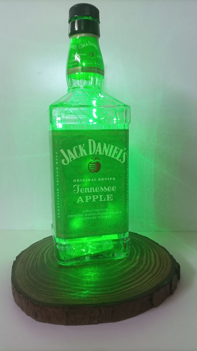 Bottiglie luminose arredo