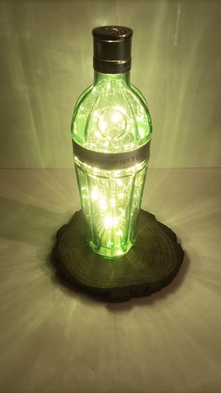 Bottiglie luminose arredo