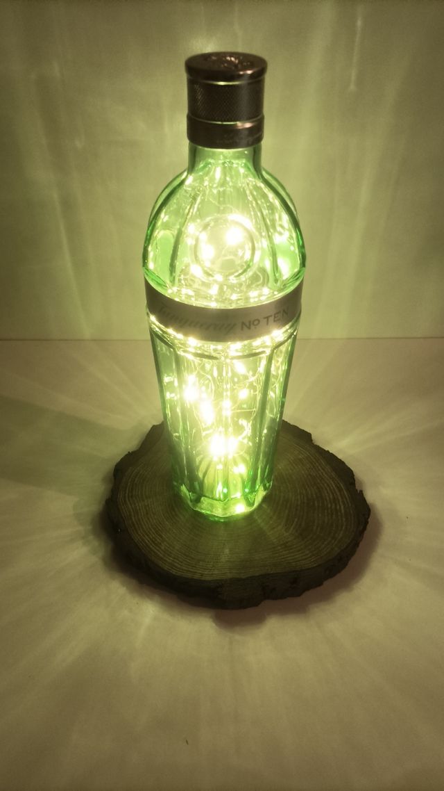 Bottiglie luminose arredo