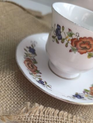 Preciosa taza de té y platillo porcelana inglesa