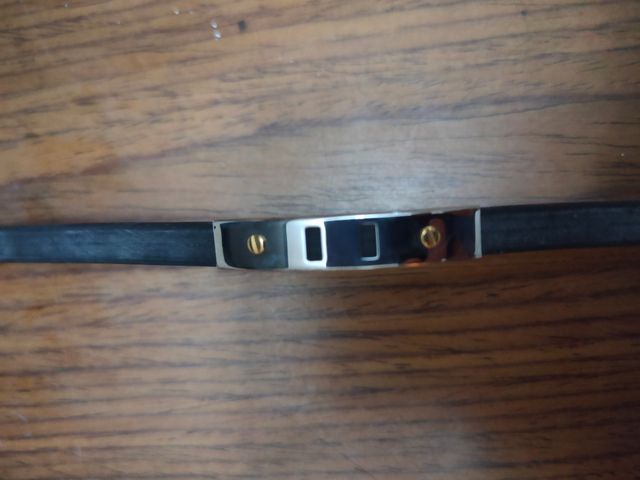 Bracciale acciaio e caucciù