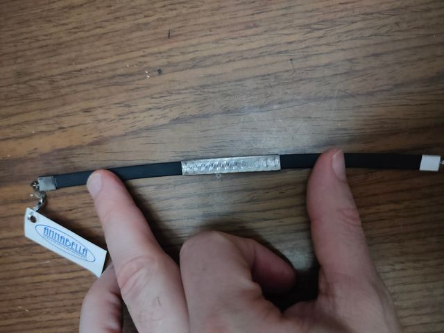 Bracciale acciaio lavorato e caucciù