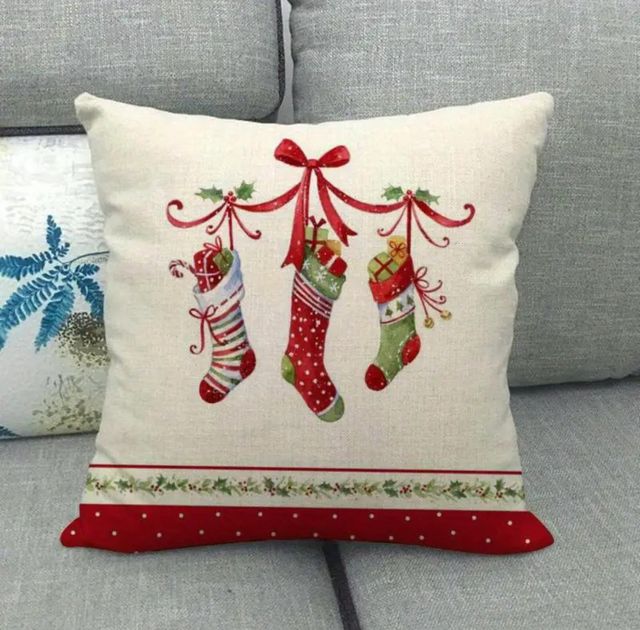 Conjunto de 4 capas de almofada 45x45. Motivos Natalinos