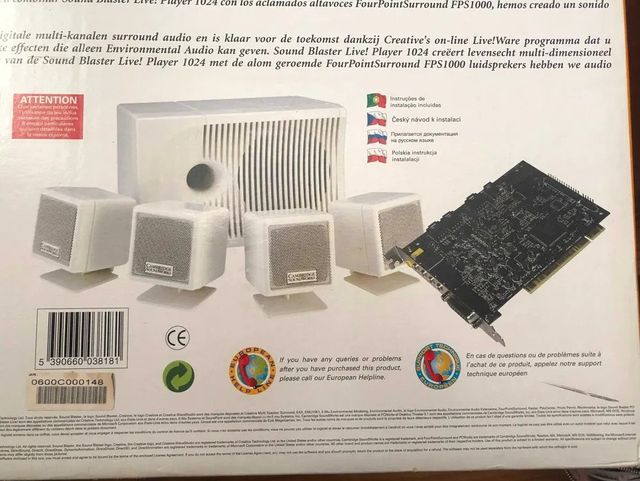 Placa de som + colunas