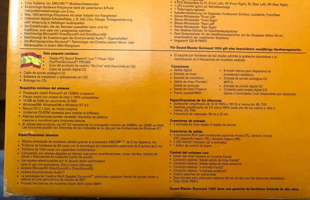 Placa de som + colunas