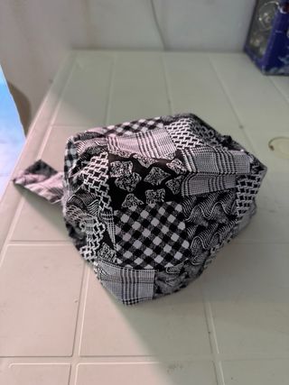 Bandane blu/bianco o nero/bianco (10 pezzi)