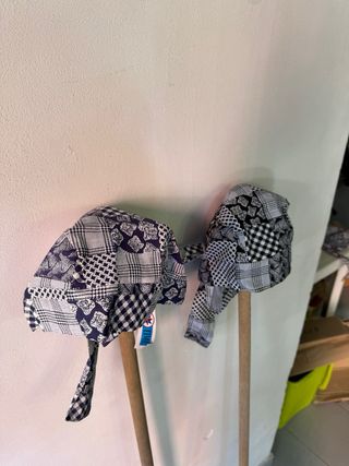 Bandane blu/bianco o nero/bianco (10 pezzi)