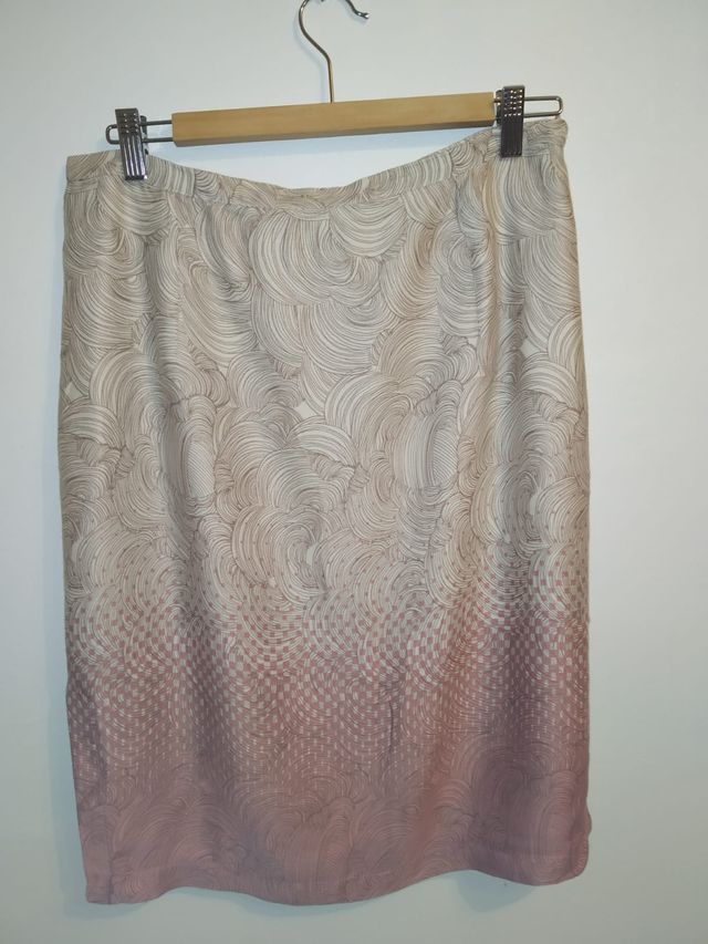 Falda recta estampada