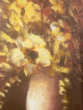 Quadro con cornice oro floreale