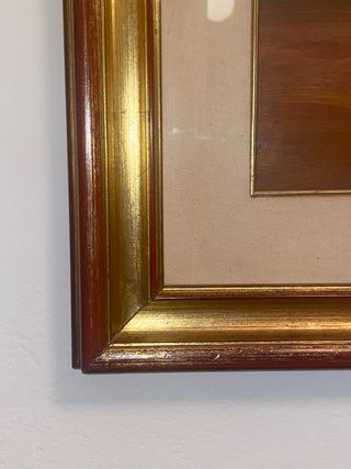 Quadro con cornice oro floreale