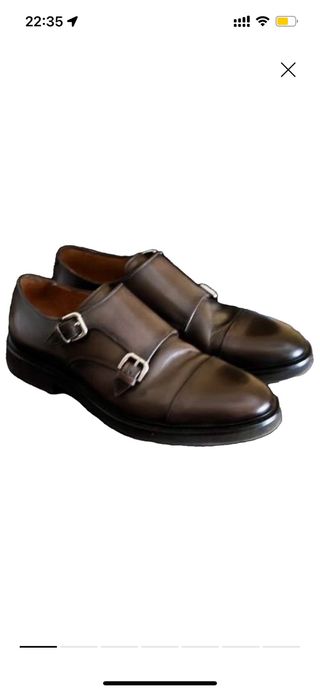 Massimo dutti doble hebilla marrom monk