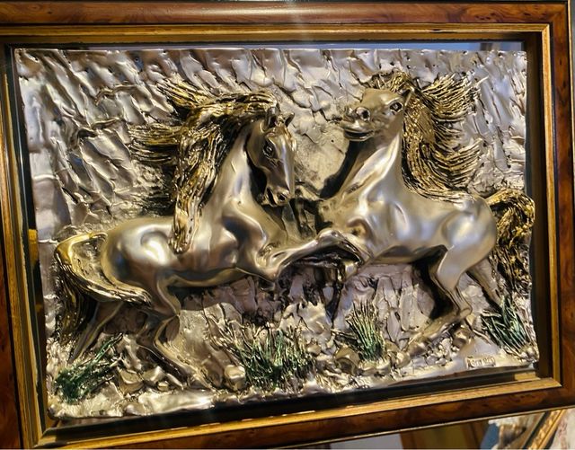 Cuadro en estaño . Relieve en movimiento