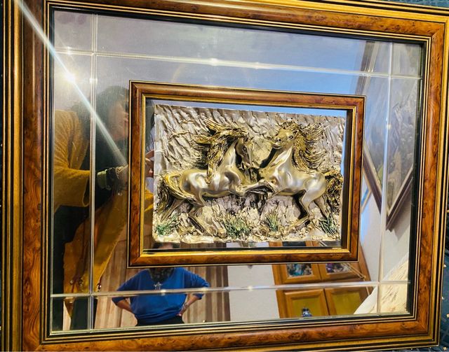 Cuadro en estaño . Relieve en movimiento