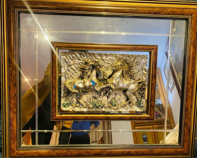 Cuadro en estaño . Relieve en movimiento