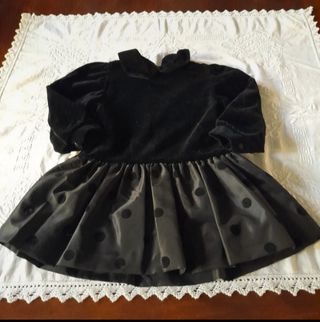 Vestitino in velluto nero tg 18/24 mesi