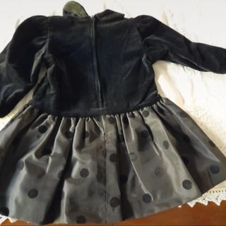 Vestitino in velluto nero tg 18/24 mesi
