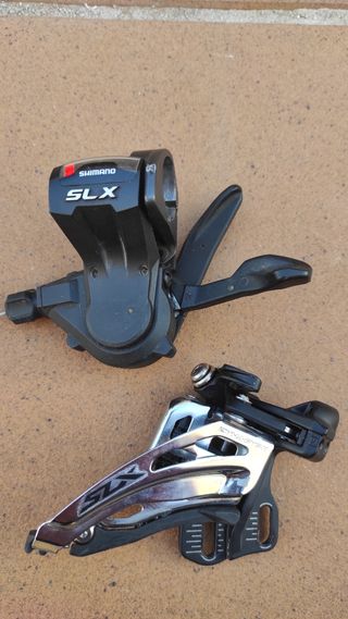 Desviador delantero Shimano y mando SLX