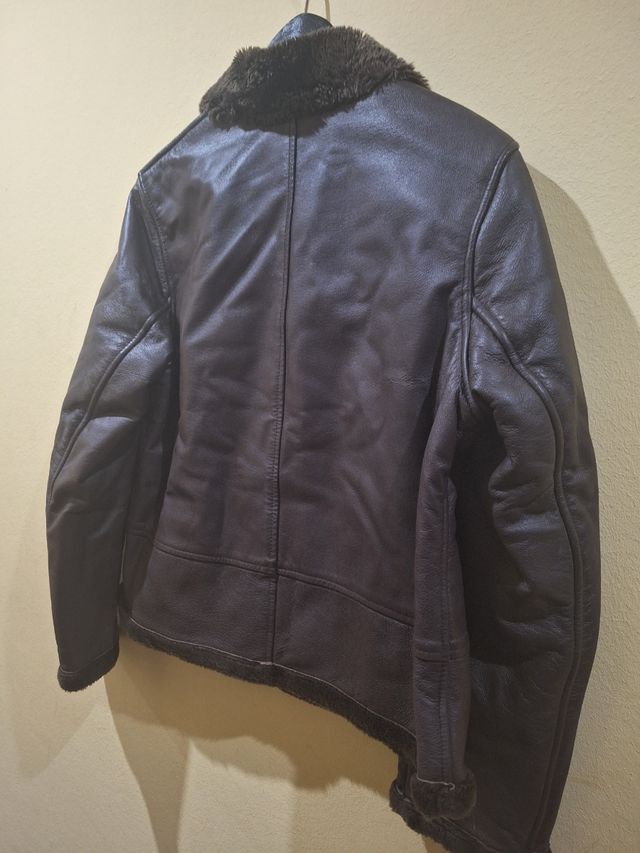 Cazadora de piel auténtica