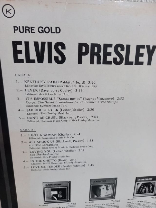 Elvis Presley - Pure Gold. 1989 Recopilatorio