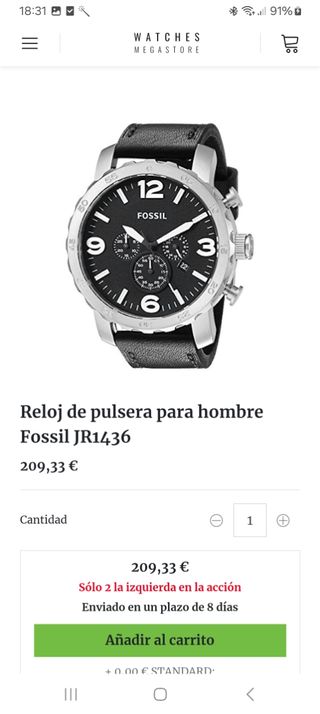 Reloj fossil cronografo