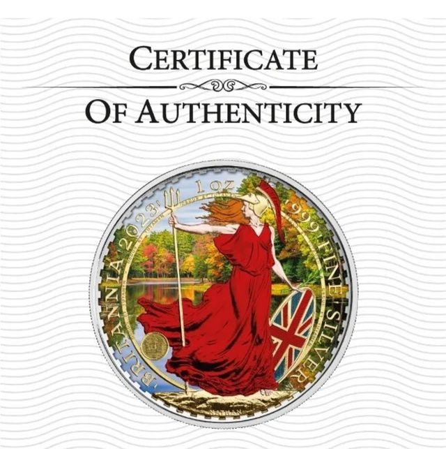 Moneda Britania 1 Onza Plata 999,9  2 libras  2023