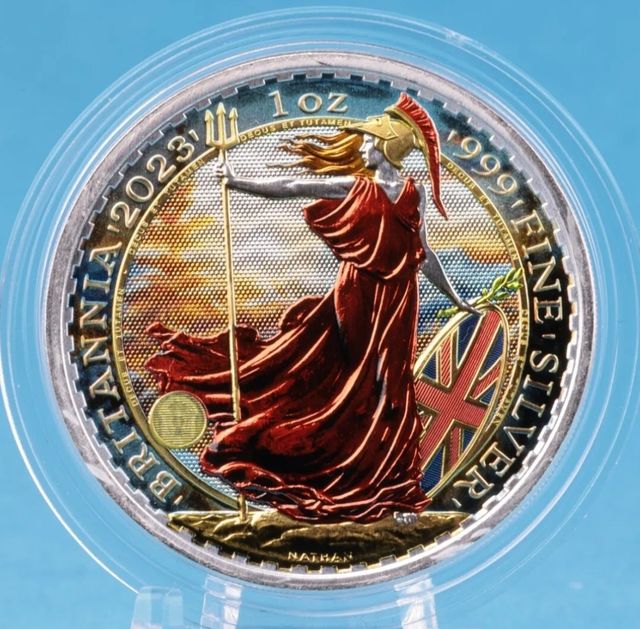 Moneda Britania 1 Onza Plata 999,9  2 libras  2023