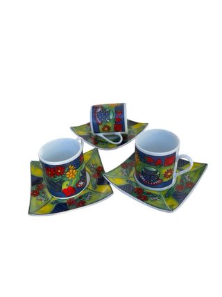 Conjunto de chavenas de cafe