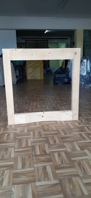 Espejo rústico de madera maciza