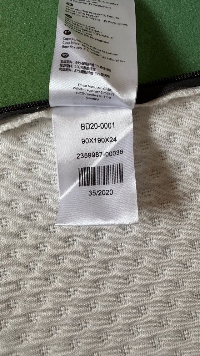 Colchon visco elástico, Emma, 90 cm