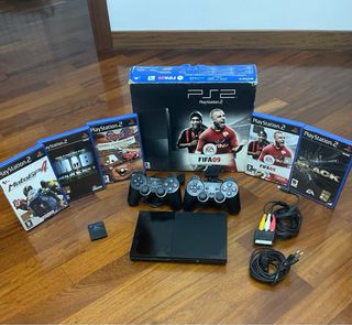 Playstation 2 slim +giochi +joypad +memory +cavi