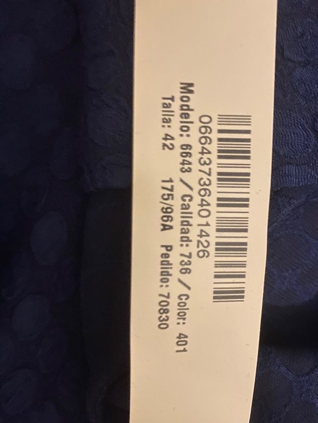 Vestido azul marino massimo dutti talla 42