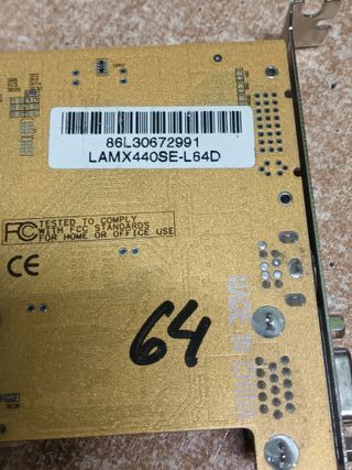 tarjeta grafica, NV-GEFORCE4-MX440, AGP           