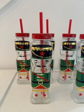 6 Botellas cristal Cascanueces. Navidad